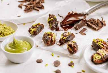 Dubai Chocolate Stuffed Dates