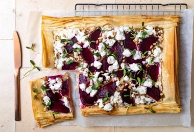 Beet Phyllo Pizza